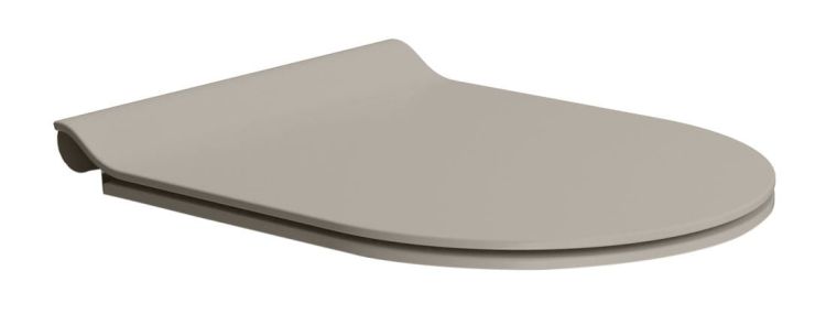 Deska WC, SLIM, Soft Close, tortora mat/chrom