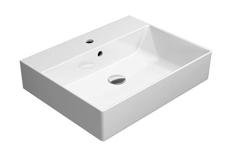 Przejdź do produktu KUBE X umywalka ceramiczna 60x47 cm, biały ExtraGlaze