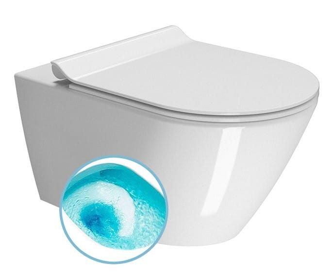 KUBE X WC wiszące, Swirlflush, 55x36 cm, biały ExtraGlaze