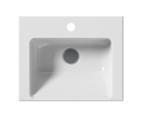 Przejdź do produktu NORM umywalka ceramiczna 42x17x34 cm, biały ExtraGlaze