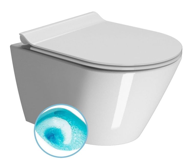 KUBE X WC wiszące, Swirlflush, 50x36 cm, biały ExtraGlaze