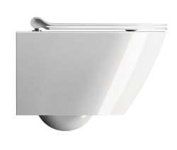 KUBE X WC wiszące, Swirlflush, 50x36 cm, biały ExtraGlaze