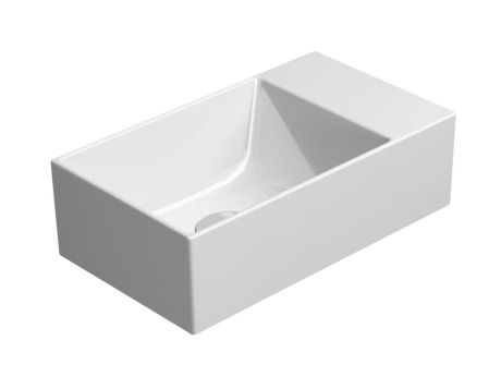 Przejdź do produktu KUBE X umywalka ceramiczna 40x23 cm, biały ExtraGlaze