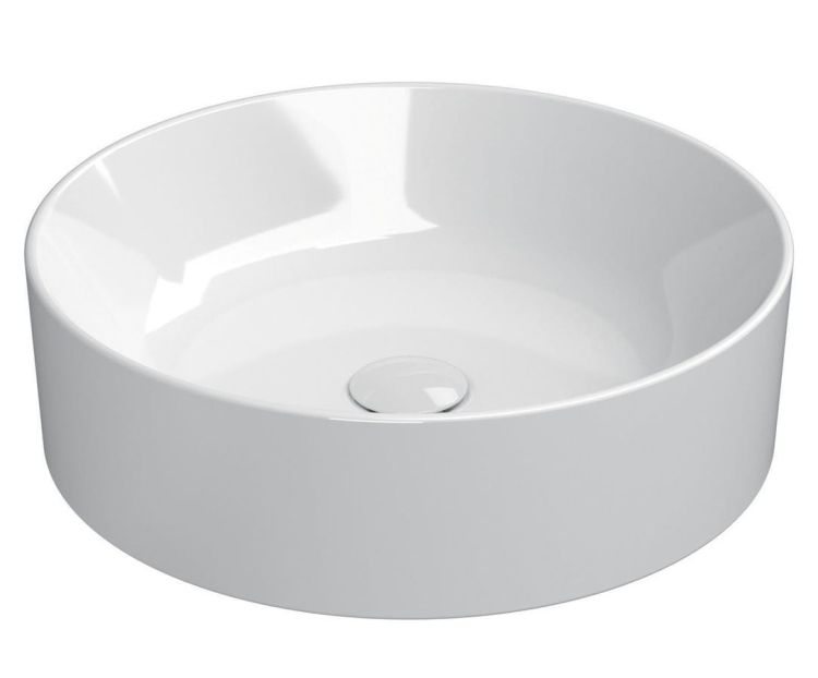KUBE X keramické umyvadlo na desku průměr 45 cm, bílá ExtraGlaze