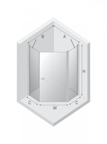 Przejdź do produktu KABINA NEW SOLEO BLACK 1D PIĘCIOKĄTNA U 90x90x195 CZYSTE 6mm ACTIVE SHIELD 2.0