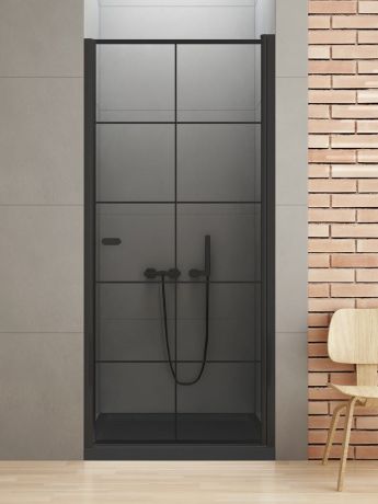 Przejdź do produktu DRZWI WNĘKOWE NEW SOLEO BLACK 1D U 100x195 CZYSTE 6mm ACTIVE SHIELD 2.0 WZÓR KRATKA