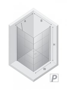 KABINA NEW SOLEO BLACK 1D KWADRATOWA P 90x90x195 CZYSTE 6mm ACTIVE SHIELD 2.0 WZÓR KRATKA