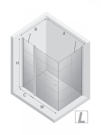 Przejdź do produktu KABINA NEW SOLEO BLACK 1D KWADRATOWA L 90x90x195 CZYSTE 6mm ACTIVE SHIELD 2.0 WZÓR KRATKA