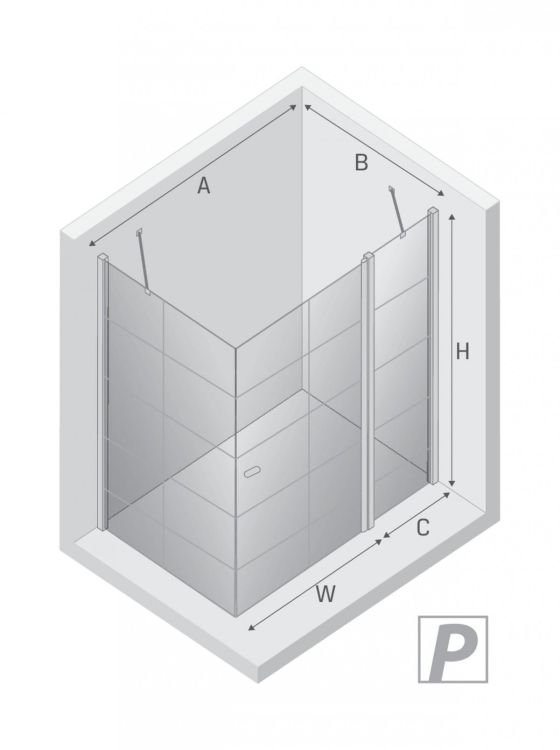 KABINA NEW SOLEO BLACK 1D KWADRATOWA P 90x90x195 CZYSTE 6mm ACTIVE SHIELD 2.0 WZÓR KRATKA