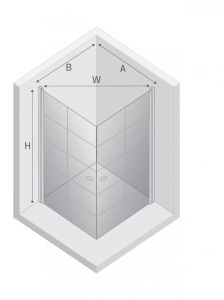 KABINA NEW SOLEO BLACK 2D KWADRATOWA U 90x90x195 CZYSTE 6mm ACTIVE SHIELD 2.0 WZÓR KRATKA