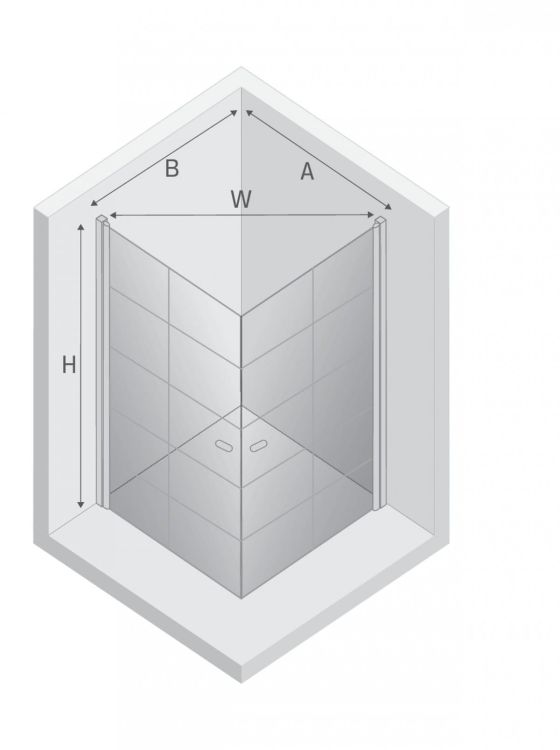 KABINA NEW SOLEO BLACK 2D KWADRATOWA U 90x90x195 CZYSTE 6mm ACTIVE SHIELD 2.0 WZÓR KRATKA