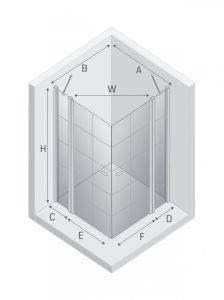 KABINA NEW SOLEO BLACK 2D KWADRATOWA  90x90x195 CZYSTE 6mm ACTIVE SHIELD 2.0 WZÓR KRATKA