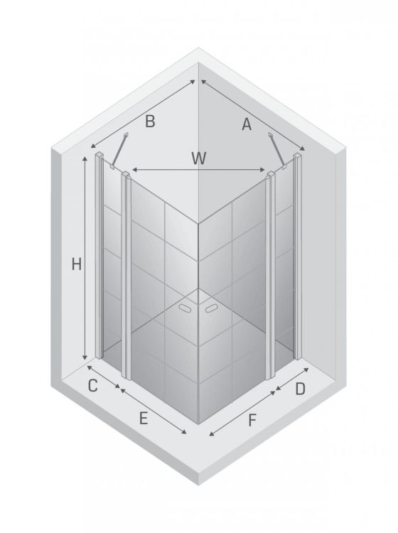 KABINA NEW SOLEO BLACK 2D KWADRATOWA  90x90x195 CZYSTE 6mm ACTIVE SHIELD 2.0 WZÓR KRATKA