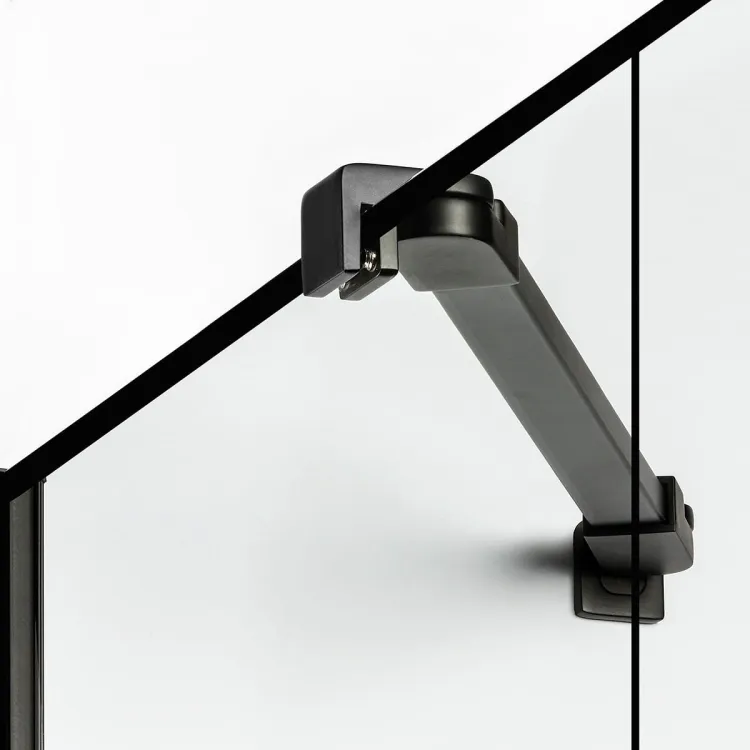 KABINA NEW SOLEO BLACK 1D PROSTOKĄTNA P 80x90x195 CZYSTE 6mm ACTIVE SHIELD 2.0 WZÓR KRATKA