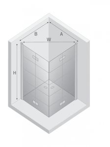KABINA NEW SOLEO BLACK 2D PROSTOKĄTNA U 80x90x195 CZYSTE 6mm ACTIVE SHIELD 2.0 WZÓR KRATKA