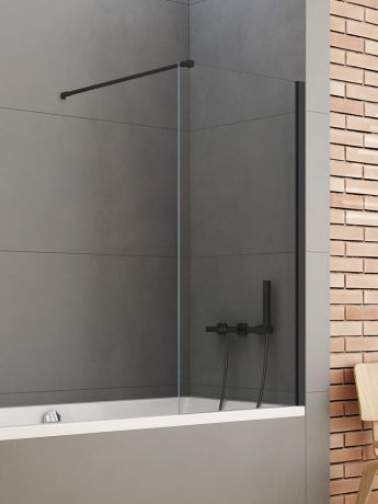 Przejdź do produktu NZ4 PARAWAN NAWANNOWY NEW SOLEO BLACK U 50x140 CZYSTE 6mm ACTIVE SHIELD 2.0  WSP. PROSTOPADŁY