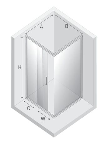 Przejdź do produktu KABINA ALTA III 1D PROSTOKĄTNA U 100x80x195 CZYSTE 6mm ACTIVE SHIELD 2.0