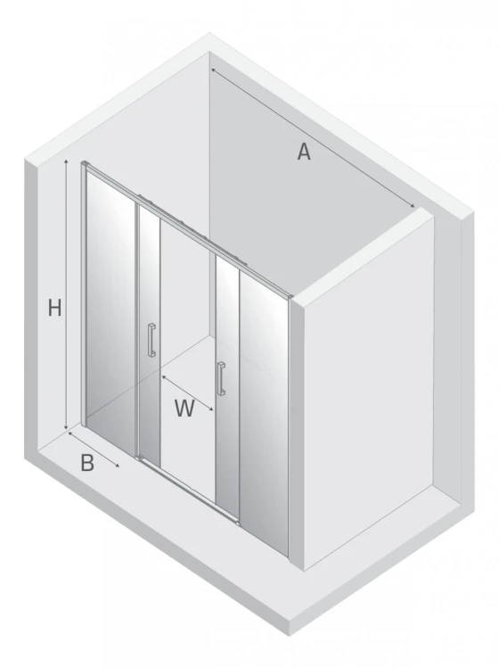 DRZWI WNĘKOWE PRIME 2D U 150x200 CZYSTE 6mm ACTIVE SHIELD 2.0