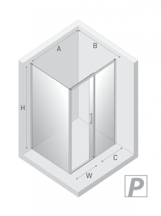 KABINA PRIME 1D PROSTOKĄTNA P 100x70x200 CZYSTE 6mm ACTIVE SHIELD 2.0