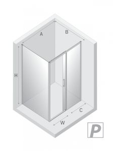 KABINA PRIME 1D PROSTOKĄTNA P 110x70x200 CZYSTE 6mm ACTIVE SHIELD 2.0