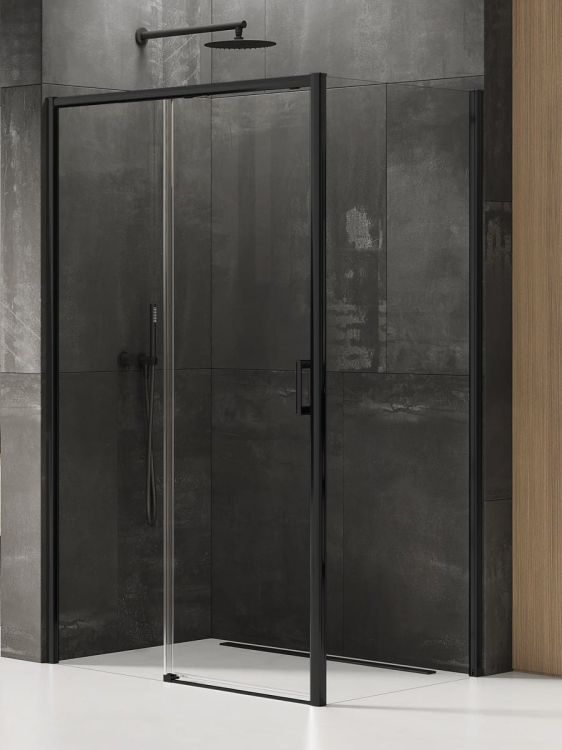 KABINA PRIME BLACK 1D PROSTOKĄTNA L 110x100x200 CZYSTE 6mm ACTIVE SHIELD 2.0