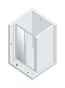 DRZWI WNĘKOWE NEW CORRINA 1D U 130x195 CZYSTE 6mm ACTIVE SHIELD 2.0