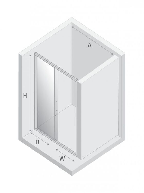 DRZWI WNĘKOWE NEW CORRINA 1D U 130x195 CZYSTE 6mm ACTIVE SHIELD 2.0