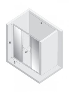 DRZWI WNĘKOWE NEW CORRINA 2D U 140x195 CZYSTE 6mm ACTIVE SHIELD 2.0