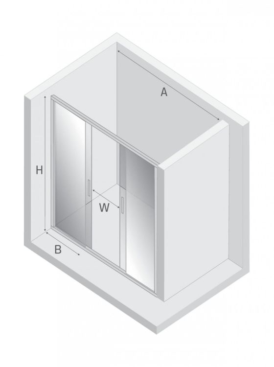 DRZWI WNĘKOWE NEW CORRINA 2D U 140x195 CZYSTE 6mm ACTIVE SHIELD 2.0