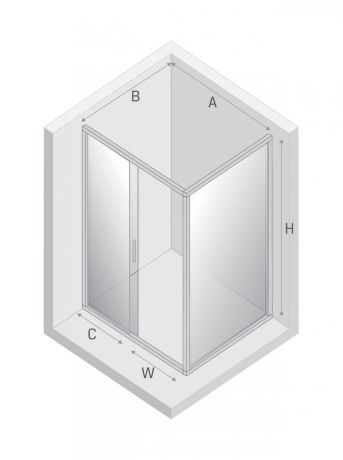 Przejdź do produktu KABINA NEW CORRINA 1D PROSTOKĄTNA U 110x80x195 CZYSTE 6mm ACTIVE SHIELD 2.0