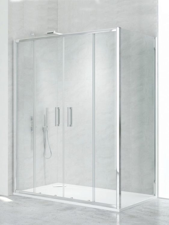 KABINA NEW CORRINA 2D PROSTOKĄTNA U 160x90x195 CZYSTE 6mm ACTIVE SHIELD 2.0