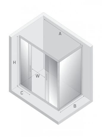Przejdź do produktu KABINA NEW CORRINA 2D PROSTOKĄTNA U 170x90x195 CZYSTE 6mm ACTIVE SHIELD 2.0