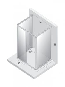 KABINA NEW CORRINA 1D PROSTOKĄTNA PRZYŚCIENNA U 120x90x195 CZYSTE 6mm ACTIVE SHIELD 2.0