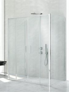 KABINA NEW CORRINA 2D PROSTOKĄTNA PRZYŚCIENNA U 160x80x195 CZYSTE 6mm ACTIVE SHIELD 2.0