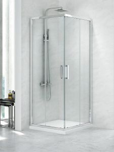 KABINA NEW PRAKTIC 2D PROSTOKĄTNA U 80x100x195 CZYSTE 6mm ACTIVE SHIELD 2.0