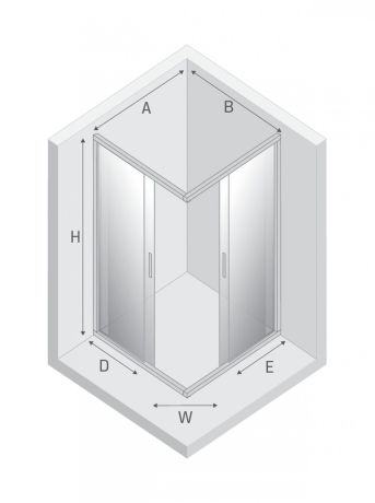 Przejdź do produktu KABINA NEW PRAKTIC 2D PROSTOKĄTNA U 80x100x195 CZYSTE 6mm ACTIVE SHIELD 2.0