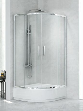 Przejdź do produktu KABINA NEW PRAKTIC 2D PÓŁOKRĄGŁA U 90x90x165 CZYSTE 6mm ACTIVE SHIELD 2.0