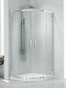 KABINA NEW PRAKTIC 2D PÓŁOKRĄGŁA U 90x90x195 CZYSTE 6mm ACTIVE SHIELD 2.0