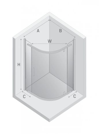 Przejdź do produktu KABINA NEW KOMFORT 1D PÓŁOKRĄGŁA U 80x80x195 CZYSTE 6mm ACTIVE SHIELD 2.0