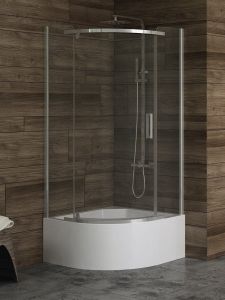KABINA NEW KOMFORT 1D PÓŁOKRĄGŁA U 90x90x170 CZYSTE 6mm ACTIVE SHIELD 2.0