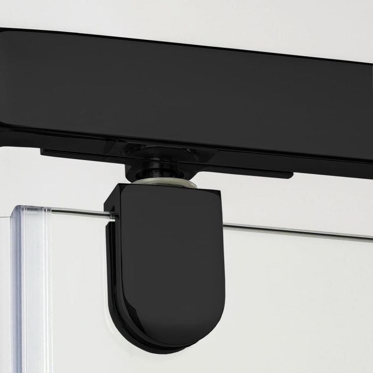 KABINA NEW KOMFORT BLACK 1D PÓŁOKRĄGŁA U 80x80x195 CZYSTE 6mm ACTIVE SHIELD 2.0