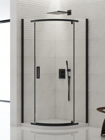 Przejdź do produktu KABINA NEW KOMFORT BLACK 1D PÓŁOKRĄGŁA U 90x90x195 CZYSTE 6mm ACTIVE SHIELD 2.0