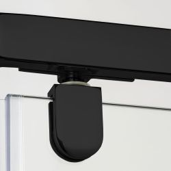 KABINA NEW KOMFORT BLACK 1D PÓŁOKRĄGŁA U 90x90x195 CZYSTE 6mm ACTIVE SHIELD 2.0