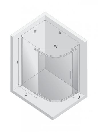 Przejdź do produktu KABINA NEW KOMFORT BLACK 1D ASYMETRYCZNA U 120x85x195 CZYSTE 6mm ACTIVE SHIELD 2.0