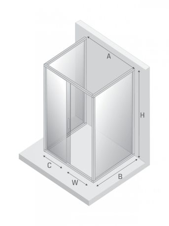 Przejdź do produktu KABINA NEW VARIA 1D PROSTOKĄTNA PRZYŚCIENNA U 100x90x190 CZYSTE 6mm ACTIVE SHIELD