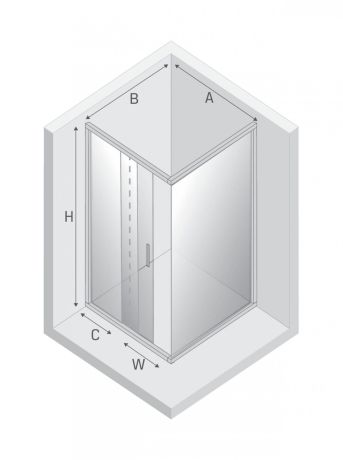 Przejdź do produktu KABINA NEW VARIA 1D PROSTOKĄTNA U 100x80x190 CZYSTE 6mm ACTIVE SHIELD