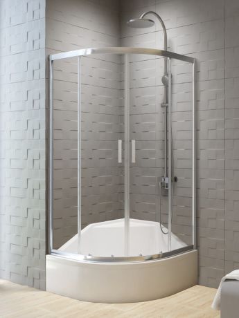 Przejdź do produktu KABINA NEW VARIA 2D PÓŁOKRĄGŁA U 80x80x165 CZYSTE 6mm ACTIVE SHIELD