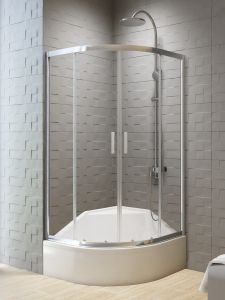 KABINA NEW VARIA 2D PÓŁOKRĄGŁA U 90x90x165 CZYSTE 6mm ACTIVE SHIELD