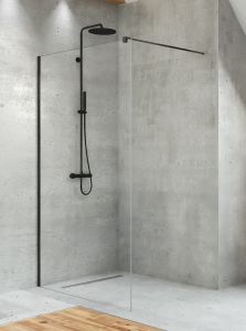 KABINA VELIO BLACK WALK-IN U 70x200 CZYSTE 8mm ACTIVE SHIELD