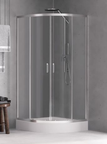Przejdź do produktu KABINA FERIA 2D PÓŁOKRĄGŁA U 90x90x185 CZYSTE 5mm ACTIVE SHIELD